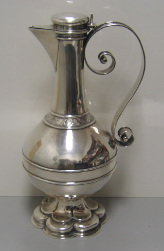 Appraisal: CHARLES THOMAS FOX GEORGE FOX LONDON Silver ewer with engraved