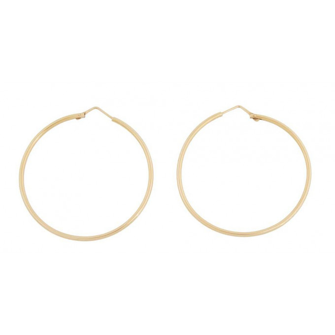 Appraisal: Pair of K Yellow Gold Large Hoop Earrings Dia -