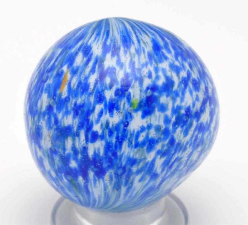 Appraisal: Large Onionskin Marble Description White base with fine blue spotting