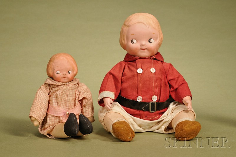 Appraisal: Two Horsman Campbell Kid Dolls America c both with painted