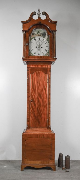 Appraisal: Hunt Scene Tall Case Clock Tall case clock with hand