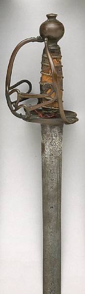 Appraisal: An English horseman's broadswordlate th early th century Straight inch