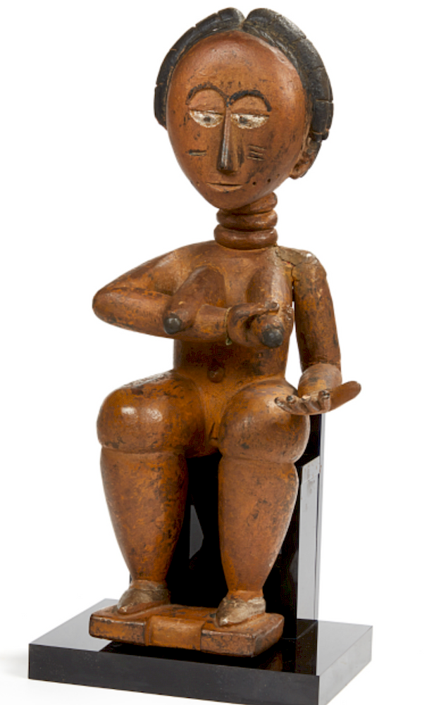 Appraisal: Seated Fante Akan Maternity Figure Early to Mid th Century