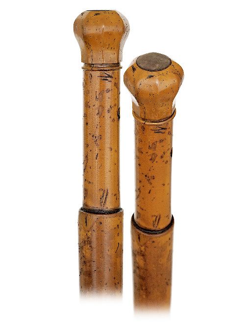 Appraisal: Coquilla Nut Nobleman s Cane -Ca -Baroque shaped Coquilla nut