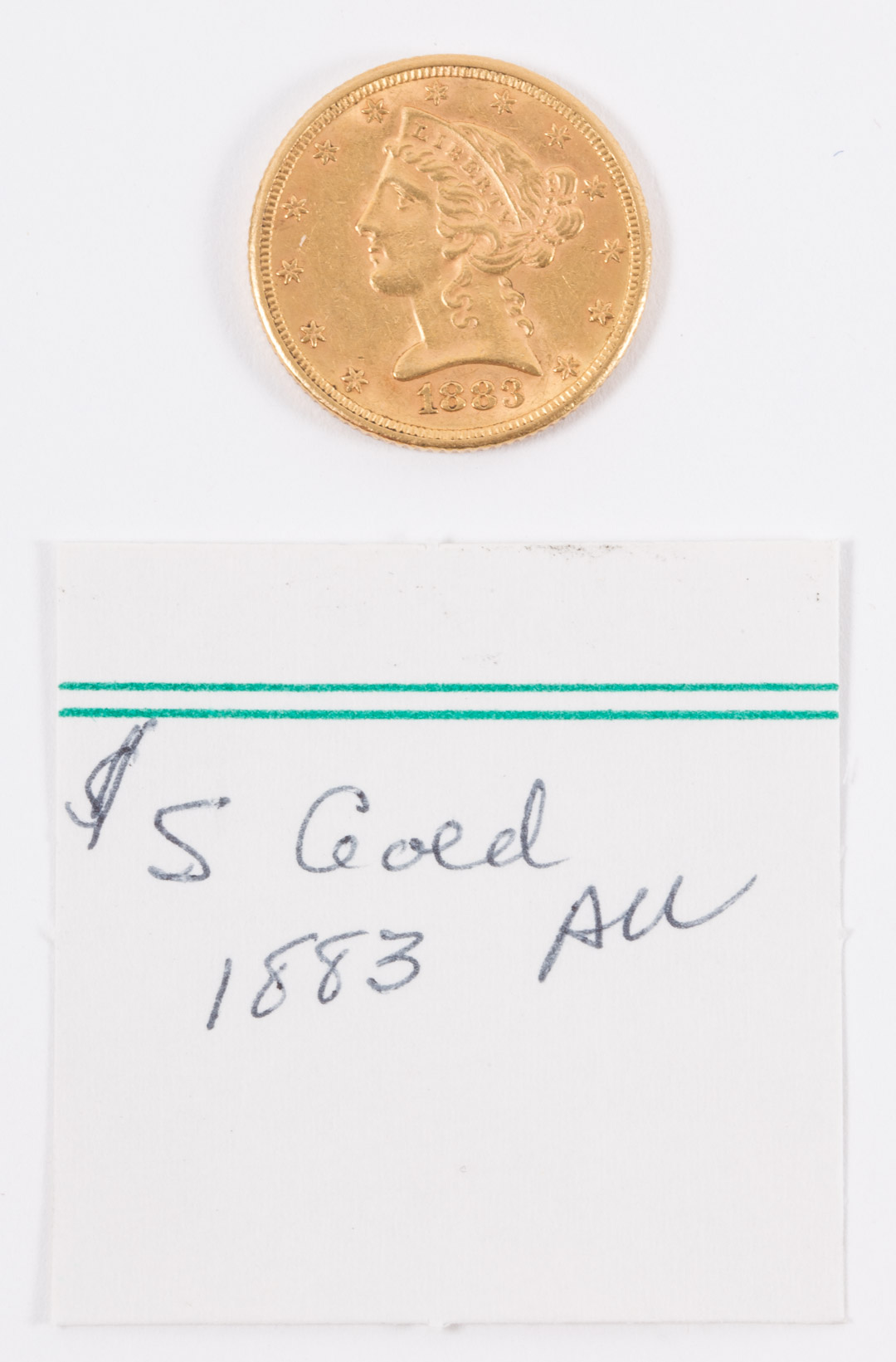 Appraisal: USA Gold Half Eagle An Coronet Gold Half Eagle grade