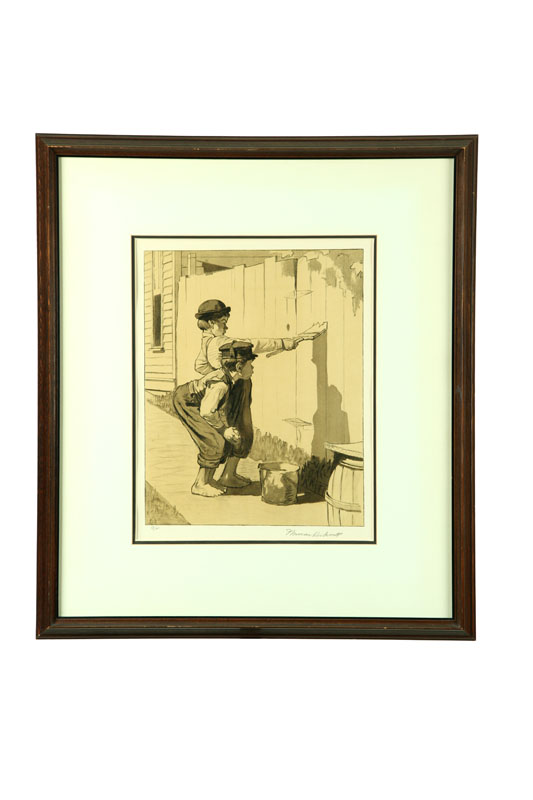 Appraisal: TOM SAWYER LITHOGRAPH BY NORMAN ROCKWELL NEW YORK - Artist