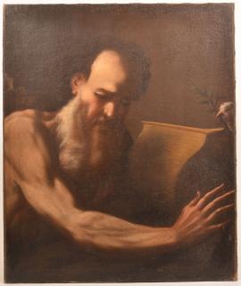 Appraisal: Baroque Oil on Canvas Painting Depicting a bearded man with