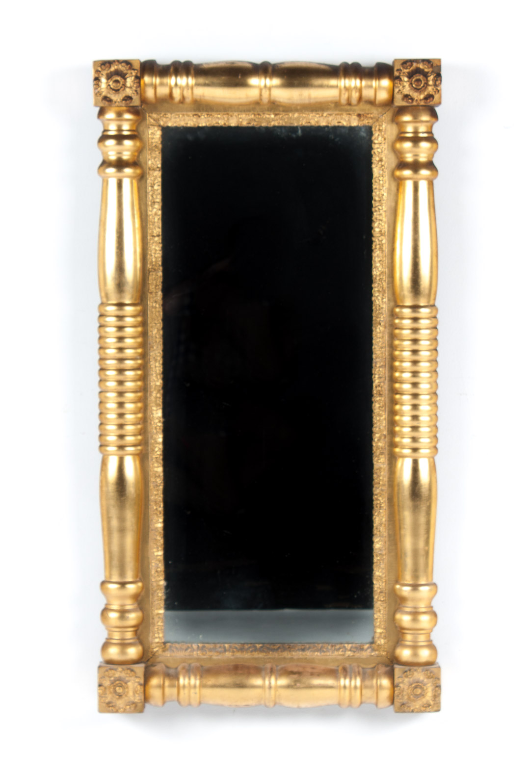 Appraisal: American Classical carved giltwood looking glass circa rectangular mirrored glass