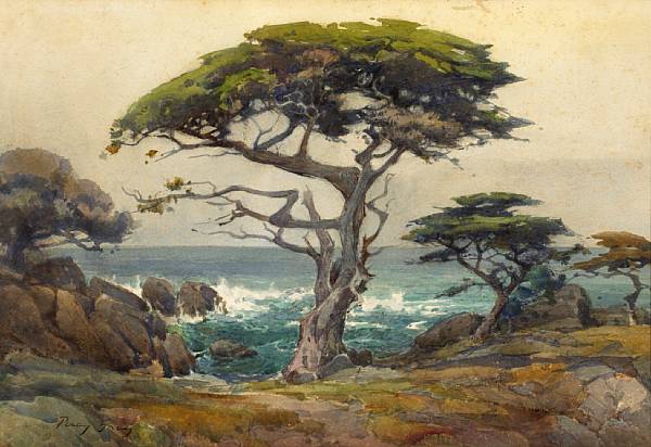 Appraisal: Percy Gray - Seaside Cypress Monterey signed 'Percy Gray' lower