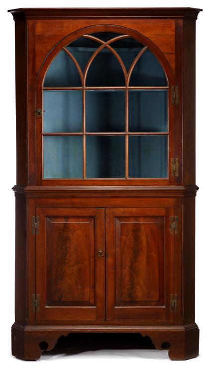 Appraisal: Pennsylvania two-part corner cabinet late th early th century