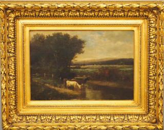 Appraisal: th c American landscape A late th century oil on