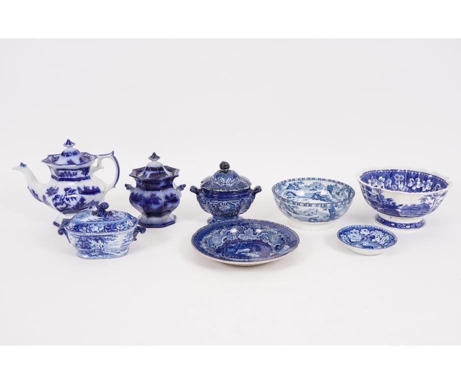 Appraisal: Staffordshire blue transfer tableware th c to include bowls covered