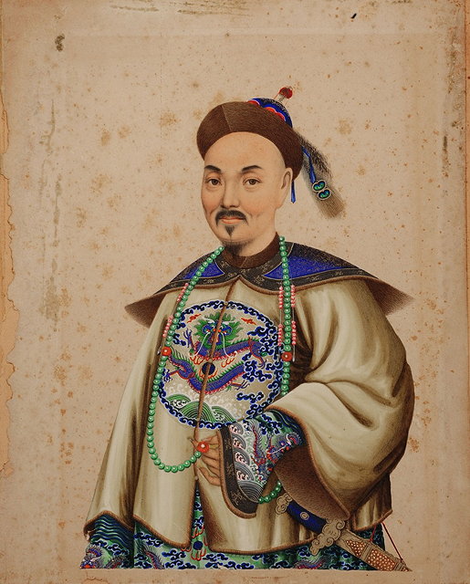 Appraisal: TH TH CENTURY CHINESE SCHOOLA portrait study possibly of the