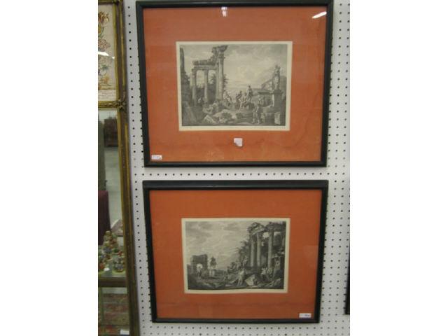 Appraisal: Pair of French Classical Scene Engravings x