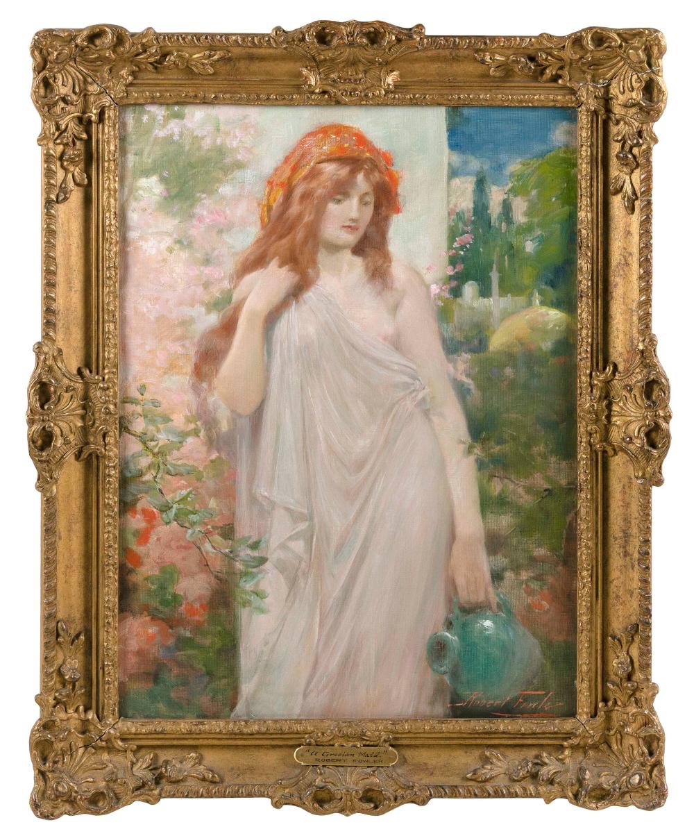 Appraisal: ROBERT FOWLER UNITED KINGDOM - A GRECIAN MAID OIL ON