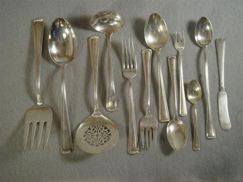 Appraisal: pcs sterling silver flatware for J E Caldwell c o