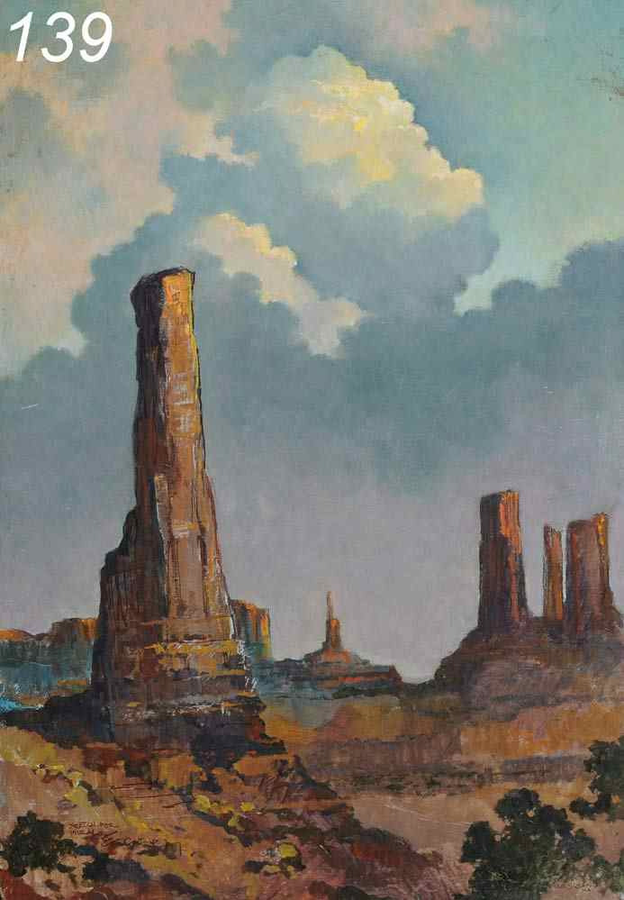 Appraisal: Eric Sloane The Sentinels '' x '' oil on masonite