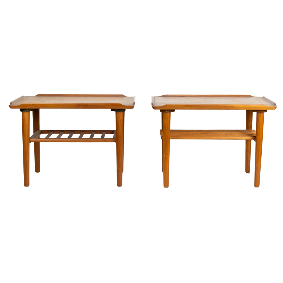 Appraisal: AN ASSEMBLED PAIR OF GEORG JENSEN FOR KUBUS TEAK OCCASIONAL