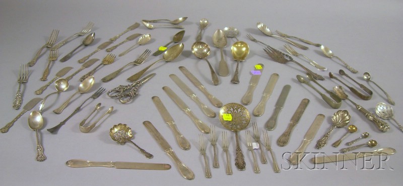 Appraisal: Group of Victorian Mostly Sterling Silver and Coin Silver Flatware