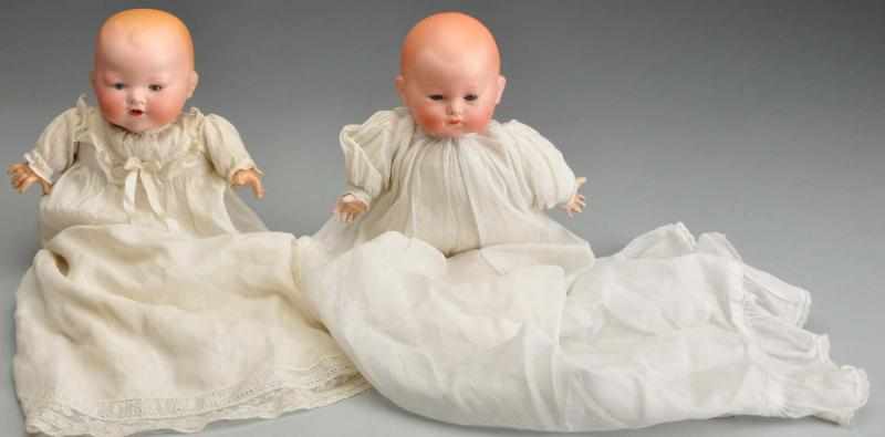 Appraisal: Lot of Baby Dolls Description Both have German bisque heads