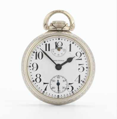 Appraisal: A Waltham Jewel Vanguard Movement Open Face Pocket Watch ca