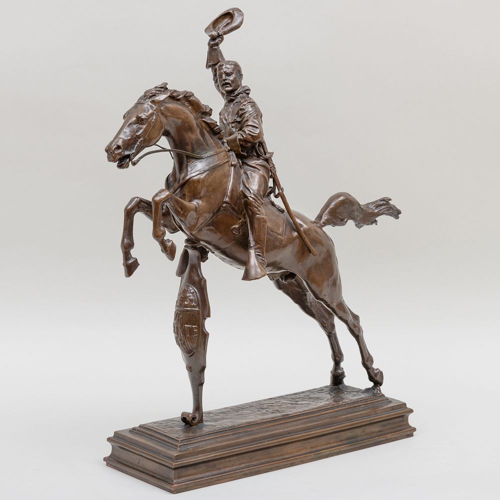 Appraisal: Frederick William MacMonnies - Theodore Roosevelt Rough Rider Bronze signed