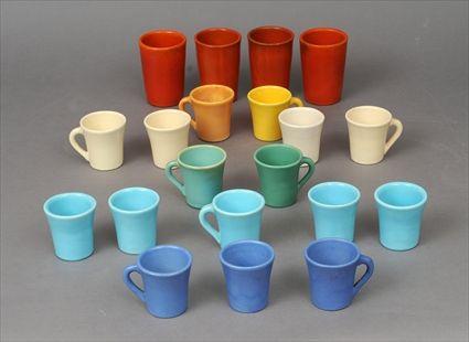 Appraisal: Twenty Assorted Catalina Pottery Cups to in Provenance The Collection