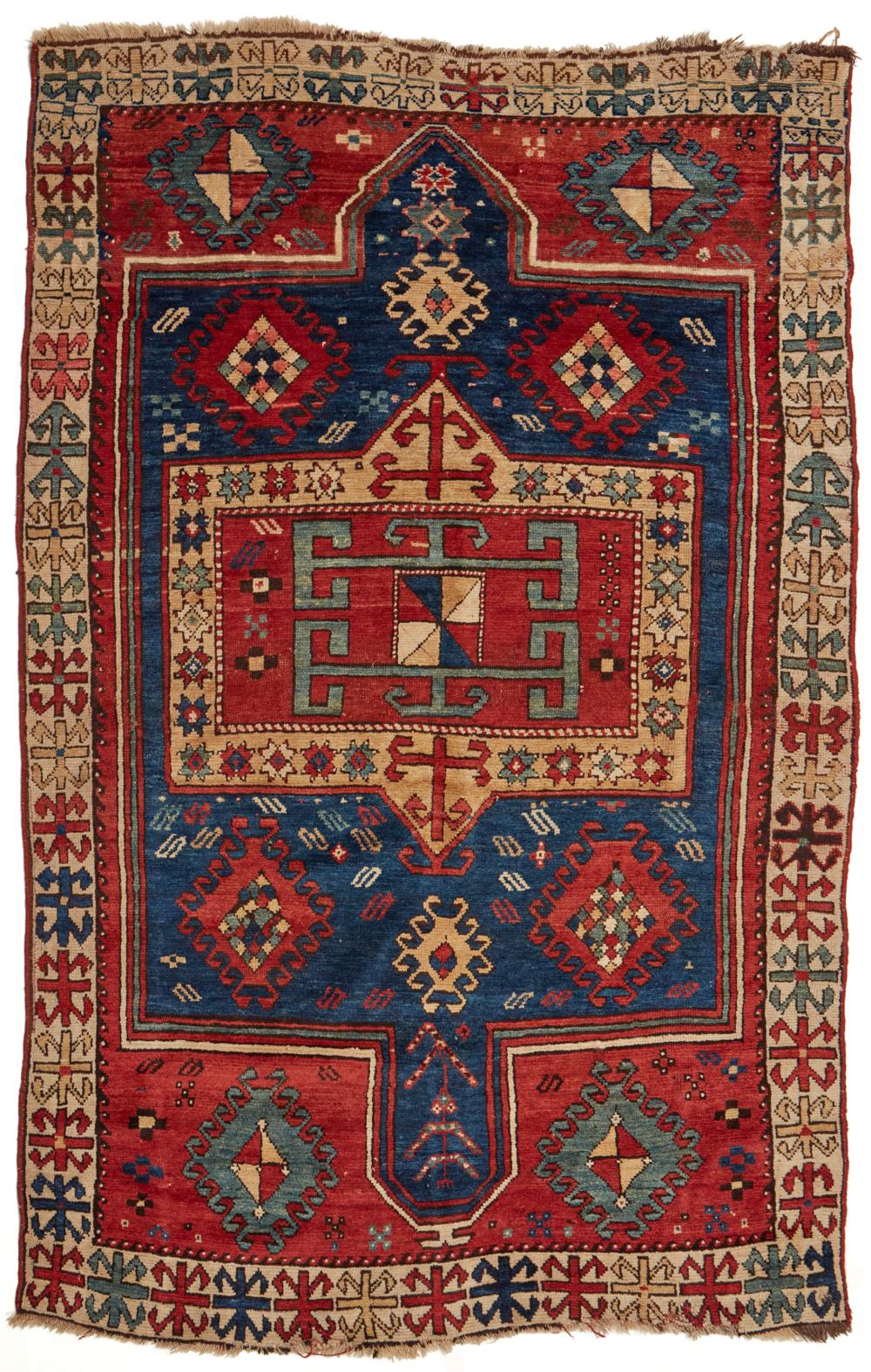 Appraisal: A Kazak Caucasian area rug First-quarter th Century Wool on