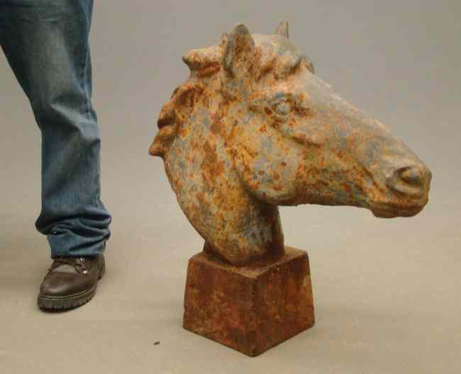 Appraisal: Cast iron horse head '' Ht