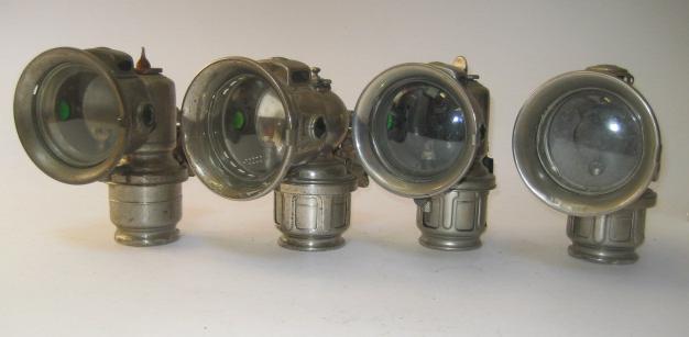 Appraisal: Four Lucas carbide lamps a Calcia Major a Calcia Club