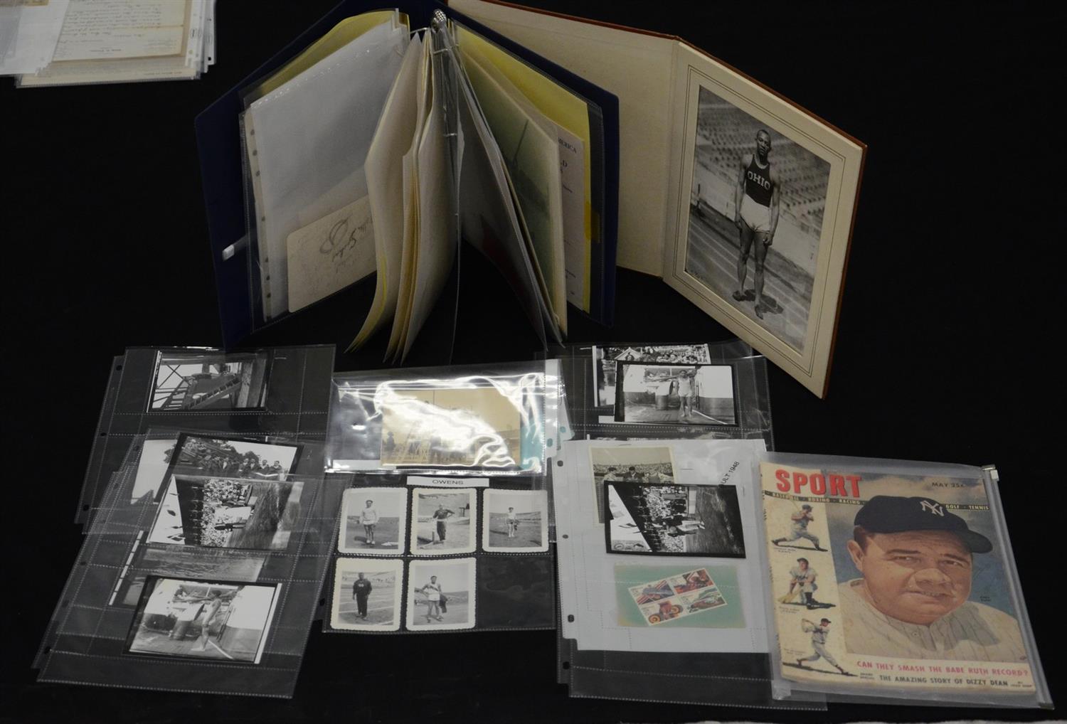 Appraisal: Ephemera binder to include primarily sports to include track and