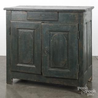 Appraisal: Continental painted pine cupboard late th c retaining an old