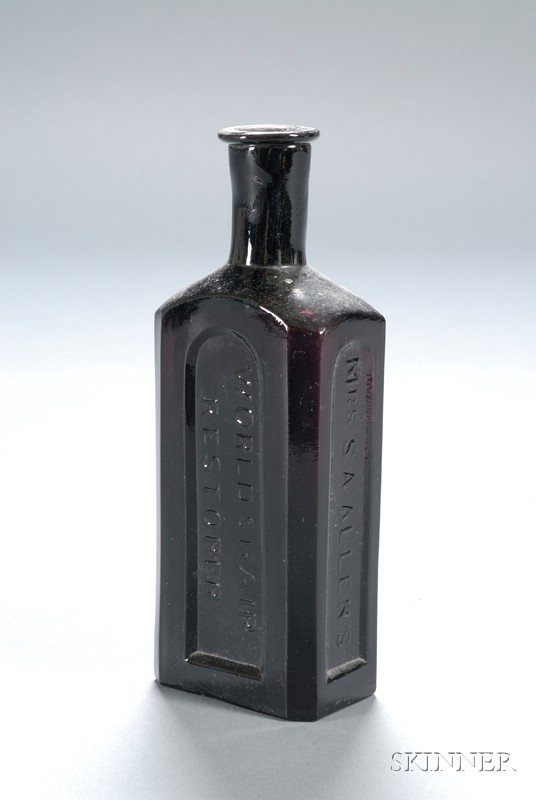 Appraisal: Deep Amethyst Mrs S A Allen's World's Hair Restorer Bottle