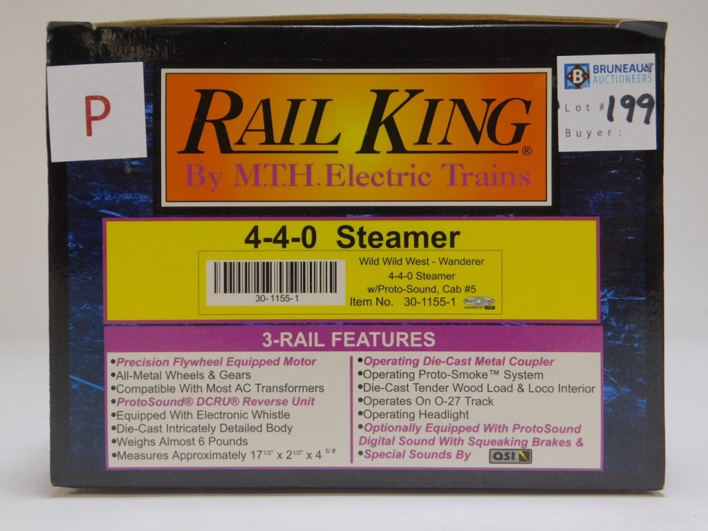 Appraisal: RAIL KING WILD WILD WEST WANDERER STEAMER O TRAIN Item