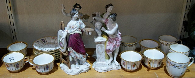 Appraisal: A set of four continental porcelain figures representing the Artsa