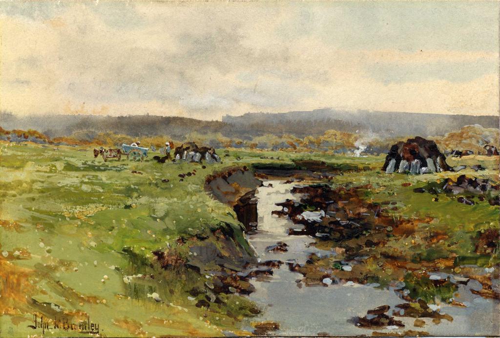 Appraisal: JOHN MALLARD BROMLEY RBA - IN THE MEADOWS signed watercolour