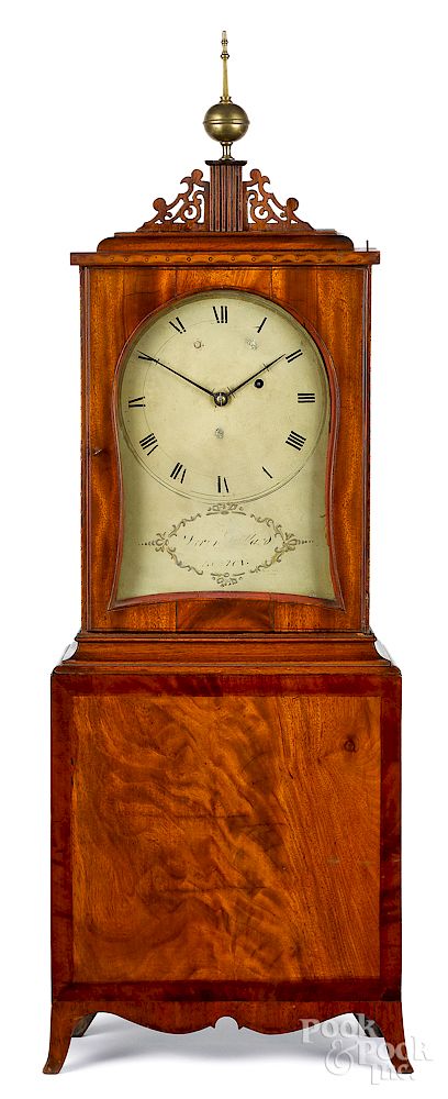 Appraisal: Boston Massachusetts Federal mahogany shelf clock Exclusive on Bidsquare Rare