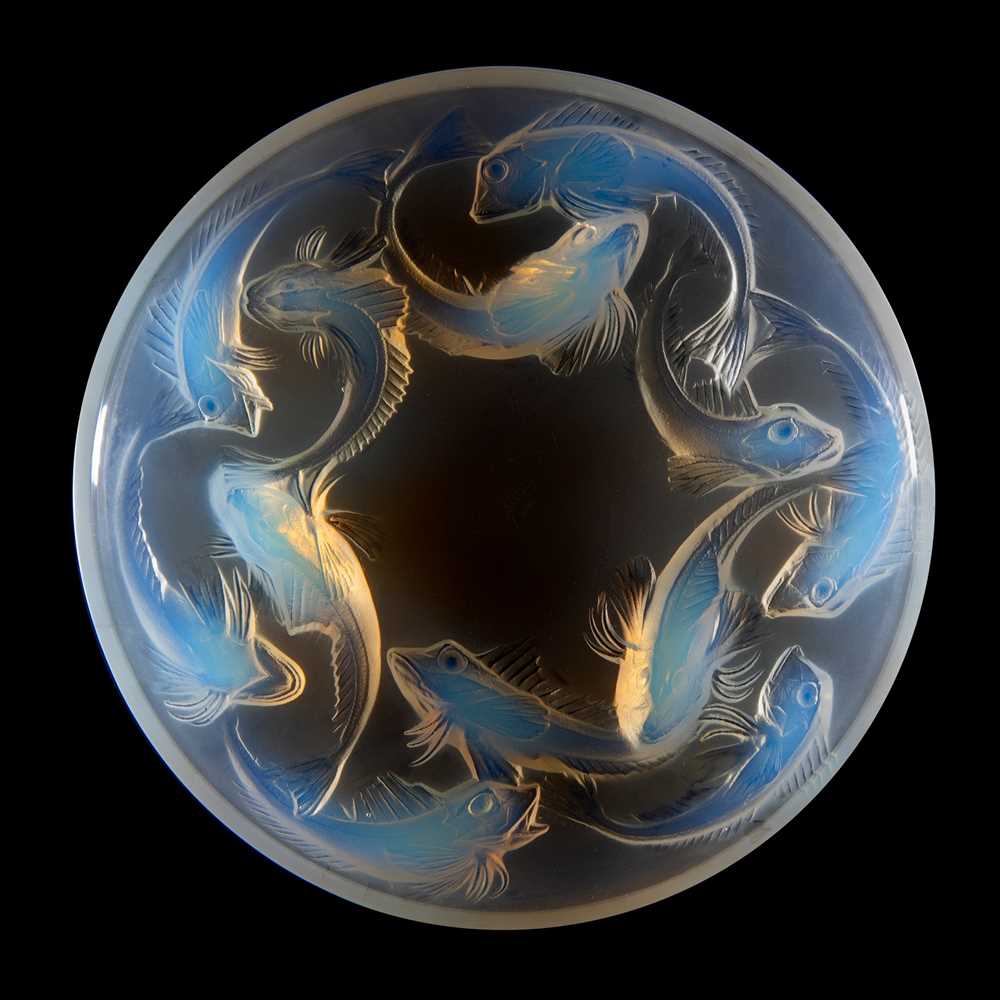 Appraisal: REN LALIQUE FRENCH - MARTIGUES BOWL NO designed opalescentmoulded R