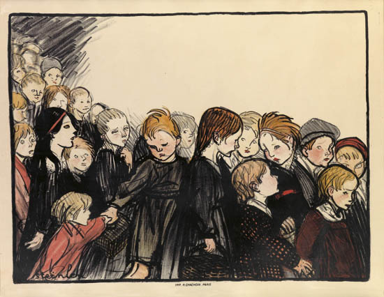 Appraisal: TH OPHILE-ALEXANDRE STEINLEN - LA MATERNELLE x inches x cm