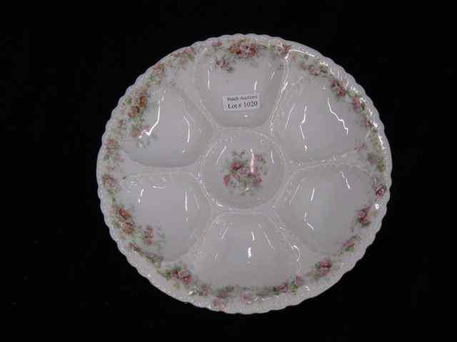 Appraisal: Victoria Austria Porcelain Oyster Plate floral decor '' excellent