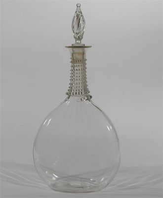 Appraisal: A James Powell Sons Whitefriars Flint glass bellows decanter and