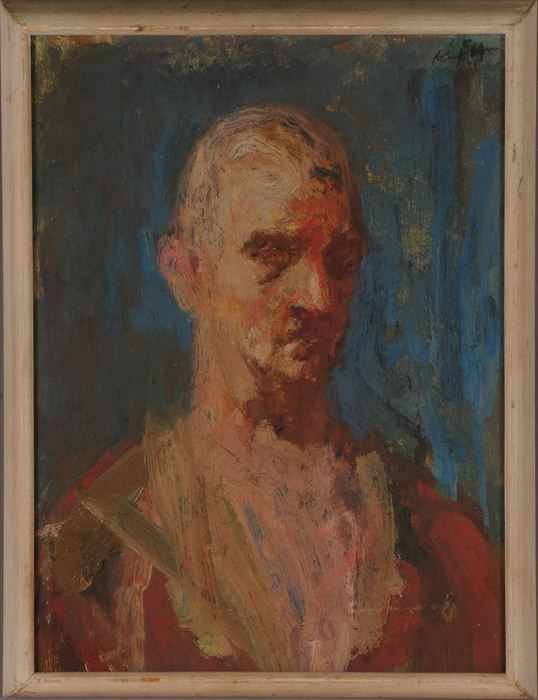 Appraisal: EARL KERKAM - PORTRAIT OF A MAN Oil on board