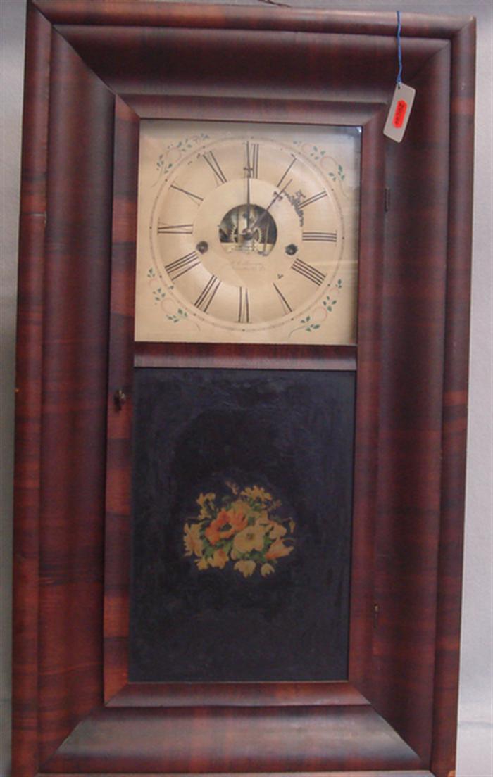 Appraisal: Mahogany day OG shelf clock J C Brown Forestville CT