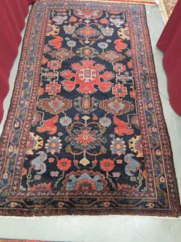 Appraisal: Lilihan Persian Handmade Rug florals on deep blue field '