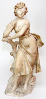 Appraisal: CARVED MARBLE FIGURE CIRCA CARVED MARBLE FIGURE CIRCA H ''