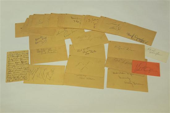 Appraisal: GROUP OF AUTOGRAPHS American s- s Primarily jazz and big