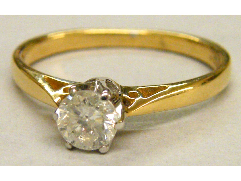 Appraisal: ct solitaire diamond ring ct approx size N O