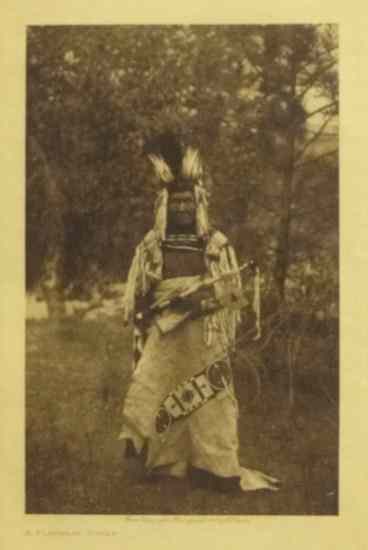 Appraisal: Edward Curtis gravure print ''A Flathead Chief'' Prov attached to