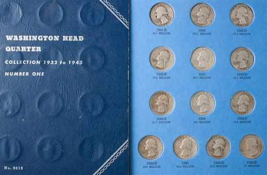 Appraisal: Twenty-seven assorted Washington type silver quarters various dates and mints