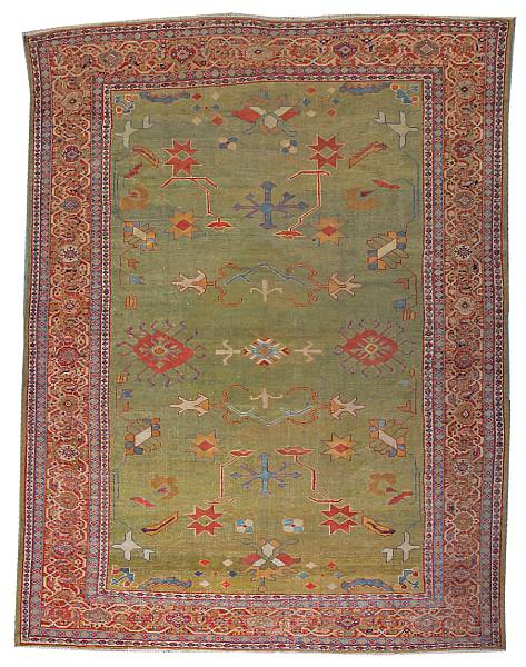 Appraisal: A Sultanabad carpet Central Persia late th century size approximately